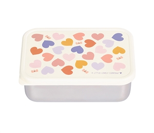 Rustfri stål madkasse med PP låg Hearts 